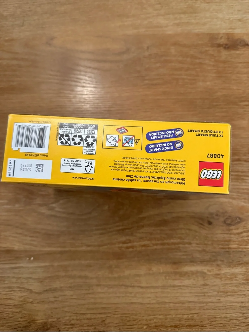 Lego set showing
